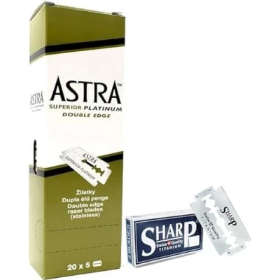 Immagine di 100 Astra Platinum lamette e 5 Sharp Titanium