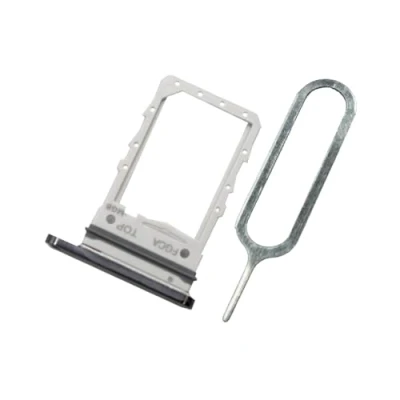 Immagine di MMOBIEL Doppia Sostituzione del Supporto Vassoio della Scheda Sim Compatibile con Samsung Galaxy Z Flip5 5G incl. Guarnizione in Gomma e Pin Nero