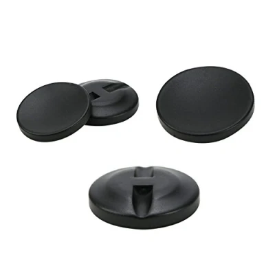Immagine di Anjing Bottoni da Cucito Rotondi, Piatti, con a Foro Invisibile, 12 Pezzi, Nero, 30 mm