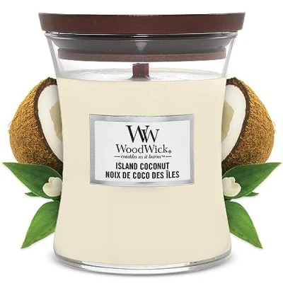 Immagine di WoodWick Scented Candle Medium Island Coconut 11 cm / ø 10