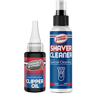 Immagine di SYPRIN olio per testine di rasatura e set detergenti rasoio tosatrici macchine da barba pacchetto