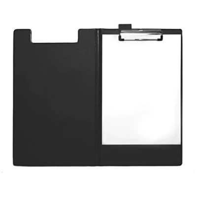 Immagine di Seco Portablocco pieghevole in PVC, formato A4+, con clip resistente, colore: Nero