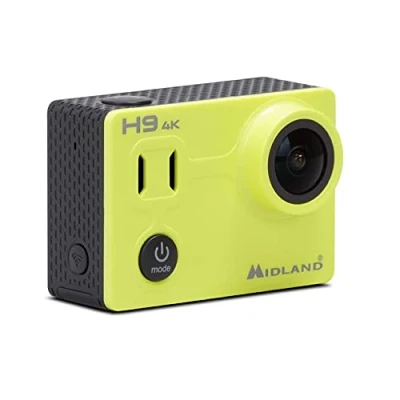 Immagine di Midland Action Camera H9, Videocamera Ultra Slim 4K, Video e Foto in Time Lapse, Grandangolo, Wi Fi, Display LCD Custodia Impermeabile Fino a 30 Metri