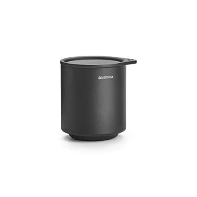 Immagine di Brabantia Mindset Contenitore Portaoggetti per Organizzare Piccoli Oggetti Coperchio Igienico Soft Touch Resistente alla Corrosione Accessorio Bagno Infinite Grey 9.5 x 8 cm