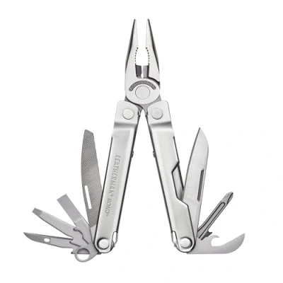 Immagine di LEATHERMAN Bond Attrezzo Multifunzione Leggero e Compatto con 14 Strumenti Multiuso Multiattrezzo di Base per Campeggio, Fai da Te Avventure all&#039;Aperto, Made in USA, Acciaio Inox