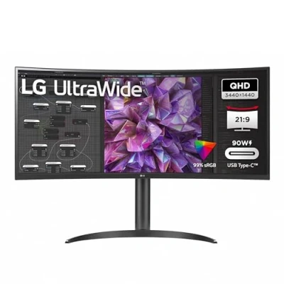 Immagine di LG Electronics 34WQ75X B.AEU IPS 21:9 UltraWide Monitor 34&quot; (86,72 cm), TFT LCD Active Matrix with White LED Backlight, Anti Glare, Nero