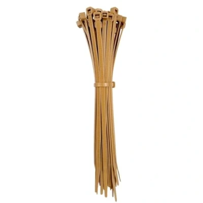 Immagine di OutdoorFix Fascette stringicavo 150 x 3,5 mm, 50 pezzi, in bambù/canna scuro, resistenti alle intemperie, ai raggi UV