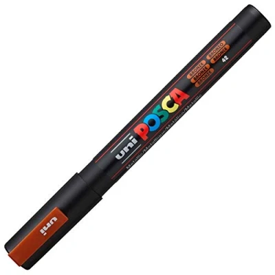 Immagine di Faber Castell uni ball 186583 Marcatore POSCA con punta tonda fine, bronzo