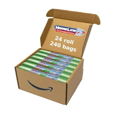 Immagine di HOME LINE 240 Sacchetti Spazzatura 110 Litri 70x110 cm Sacchi con Legacci, Anti Goccia e Ultra Resistenti Buste Pattumiera per Raccolta Differenziata Colore Verde