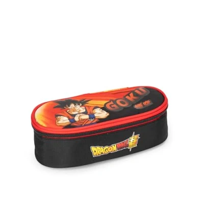 Immagine di Dragon BALL SUPER Astuccio Scuola Ovale Ufficiale Ball, Ideale per Riporre la Cancelleria, con Divisorio Interno Passanti Elastici e Pratica Chiusura a Zip, 22 x 7h 9,5 cm