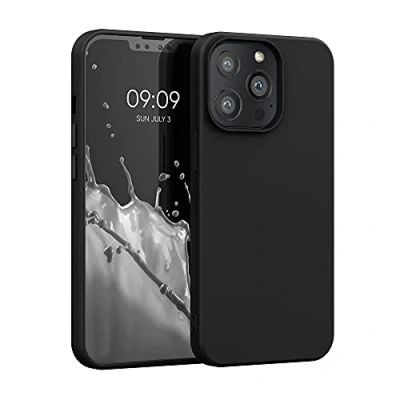 Immagine di kwmobile Custodia Compatibile con Apple iPhone 13 Pro Cover Back Case per Smartphone in Silicone TPU Protezione Gommata nero matt