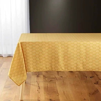Immagine di Douceur d&#039;Intérieur Tovaglia rettangolare 140 x 240 cm in microfibra stampata Geoline Giallo