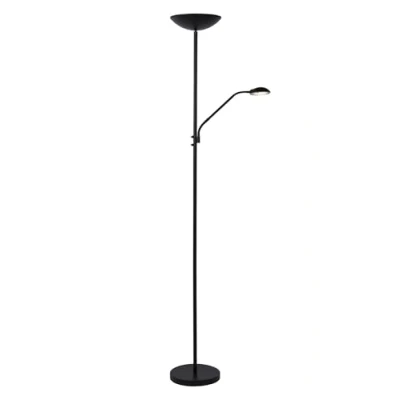 Immagine di Lucide lampada a LED da pavimento Zenith con lettura, nero