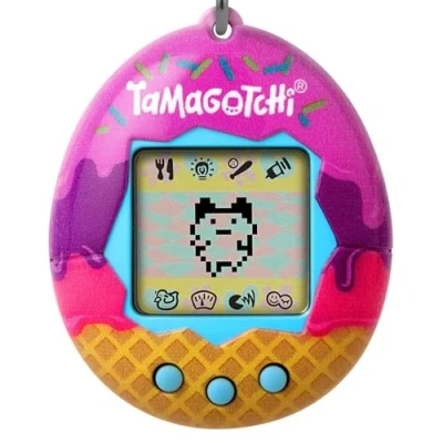 Immagine di Bandai Tamagotchi originale IceCream Animale elettronico virtuale con schermo a colori, 3 pulsanti, giochi Giocattolo per bambini 8 anni e + in italiano 42922