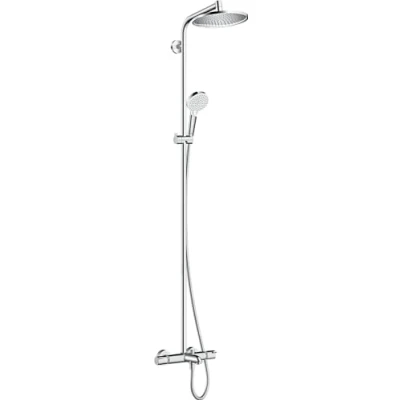 Immagine di hansgrohe Crometta S Colonna doccia 240 1 getto con termostatico vasca, cromo, 27320000