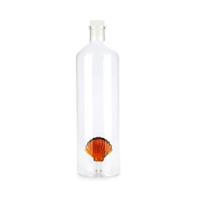 Immagine di Balvi Bottiglia Atlantic Shell Colore Ambra Fatta a Mano in Vetro borosilicato 30 cm