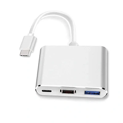 Immagine di Adattatore da USB C a HDMI (supporta 4K/30Hz), cavo convertitore 3 in 1 di tipo per MacBook Pro, MacBook, Mac iMac, Chromebook e altri dispositivi 3.0