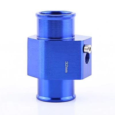 Immagine di Keenso tubo di giunzione universale per temperatura dell&#039;acqua, in alluminio, con sensore dell&#039;acqua e adattatore del radiatore, 26 mm 40 (32 mm)