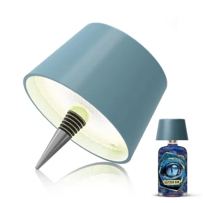 Immagine di MU LIN lampada bottiglia ricaricabile,lampada da tavolo senza fili,Controllo Touch 3 Modalita Temperatura di Colore, Dimmerabile, per Soggiorno, Ristorante