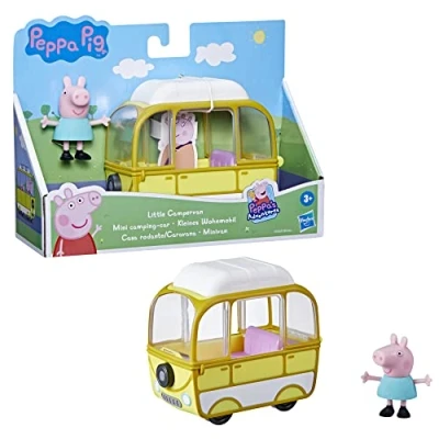 Immagine di Peppa Pig Peppa&#039;s Adventures Little Campervan, con figura da 7,5 cm, ispirato al programma televisivo, dai 3 anni in su