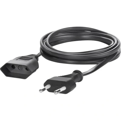Immagine di Sygonix SY 5042686 Alimentazione Prolunga Nero 5.00 m H03VVH2 F 2X 0,75 mm²