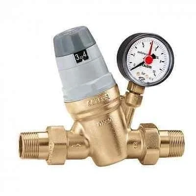 Immagine di Caleffi 535041 Riduttore di Pressione 1/2&#039;&#039; con Cartuccia Monoblocco Estraibile Manometro