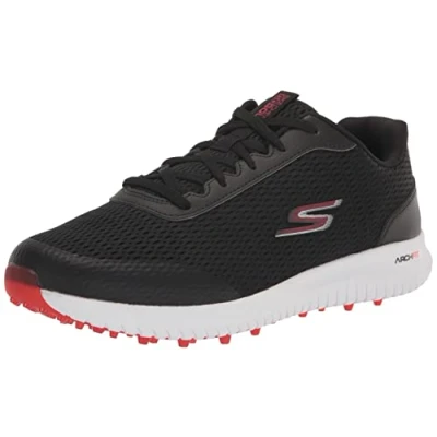 Immagine di Skechers Max Fairway 3 Arch Fit Spikeless Scarpe da Golf, Ginnastica Uomo, Nero e Rosso, 45 EU