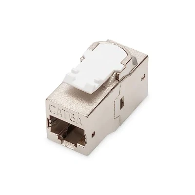 Immagine di Modulo DIGITUS Keystone, attacco Cat 6A, 2 prese RJ45 (8P8C), per pannelli patch modulari, Schermato a 360., Keystone Clutch Rj45, 6A