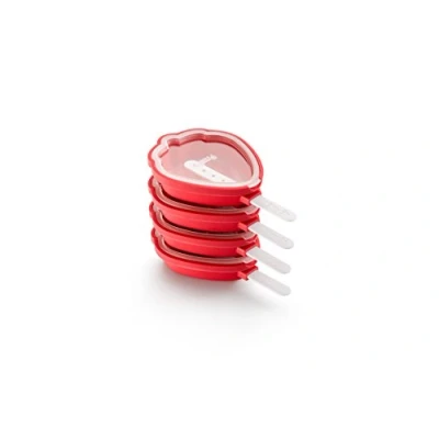 Immagine di Lékué set Strawberry Popsicle muffa, in silicone, rosso, 15.4 x 9.4 3.3 cm