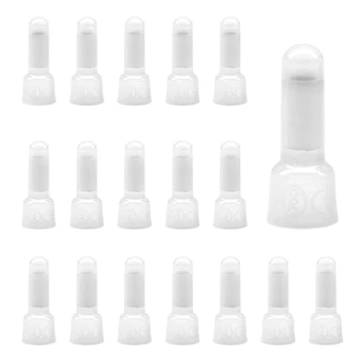 Immagine di CEEYSEE 100 Pezzi Terminale Chiuso a Crimpare Connettori Terminali in Nylon Kit 22 16 AWG (YCE1)