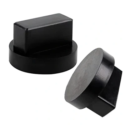 Immagine di EXLECO 2Pcs Car Jack gomma Pad (Φ65x40mm) Tappetino in Universale Proteggi i binari e SUV del telaio dell&#039;auto Usato per Sollevare Macchina Martinetto