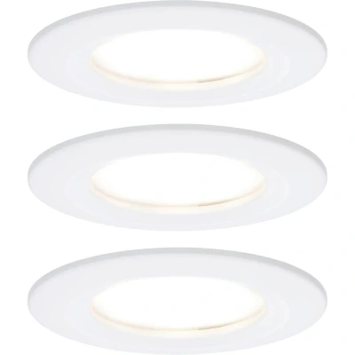 Immagine di Paulmann Nova Lampada da incasso per bagno Kit 3 LED (monocolore) 18 W IP44 Bianco opaco