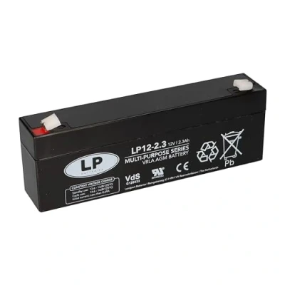 Immagine di batteria al piombo 12 V 2,3 Ah AGM NSA LP12 T1 VDs 2,1 2,2 impianto di allarme corrente emergenza UPS ecc.