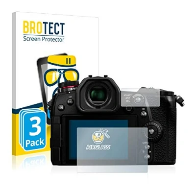 Immagine di brotect Pellicola Protettiva Vetro per Panasonic Lumix DC G9 Protezione Schermo (3 Pezzi) [Durezza Estrema 9H, Chiaro]