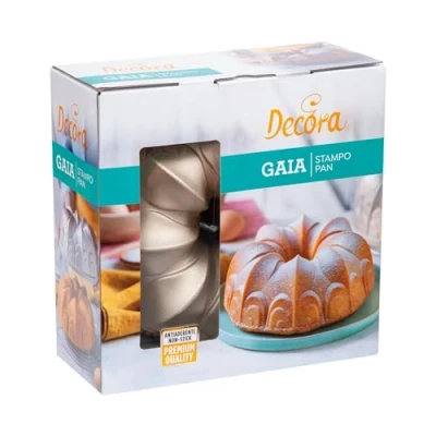 Immagine di Decora 0080112 Stampo Antiaderente Gaia Ø 24 X 10 h Cm, In Alluminio Pressofuso, per realizzare preparazioni dolci e salate.