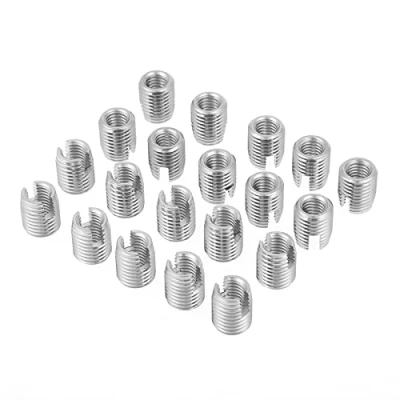 Immagine di 20 pezzi acciaio inox SUS303 parti di fissaggio viti autofilettanti rivetti filettati con inserti per dadi riparazione elicoidale M8 x 15mm
