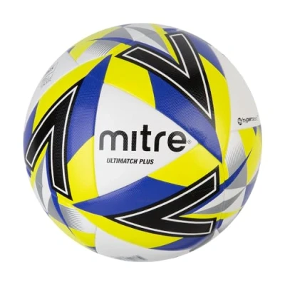 Immagine di Mitre Ultimatch Pallone da calcio, controllo ottimizato, ottima durata e precisione, giallo/argento, 3