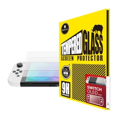 Immagine di Skull &amp; Co. Tempered Glass Screen Protector for Nintendo Switch OLED (2 PACK)