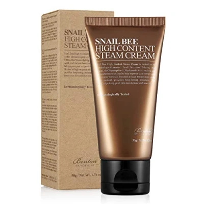 Immagine di BENTON Snail Bee High content Steam Cream 50g (1.76 oz.) Contiene bava di lumaca, veleno d&#039;api, acido ialuronico, crema idratante intensiva