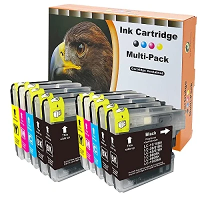Immagine di 10x Compatibili Cartucce LC980 LC1100 per Brother LC 980 1100 DCP 185C 383C 387C6690CW J615W J715W J410 J415W J315W J220 J265W MFC 490CW 5490CN 6890CDW 790CW 795CW 990CW