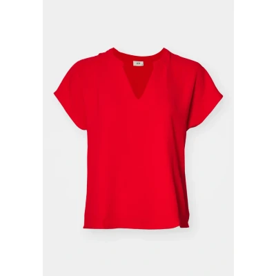 Immagine di Blusa con scollatura a V, maniche corte