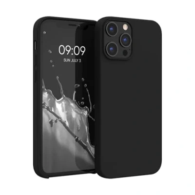 Immagine di kwmobile Cover per Apple iPhone 12 Pro Max Custodia Back Case Smartphone in Silicone TPU Protezione Gommata nero matt
