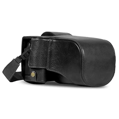 Immagine di MegaGear Ever Ready Custodia in vera pelle compatibile con Fujifilm X T5 (16 80 mm) (Nero)