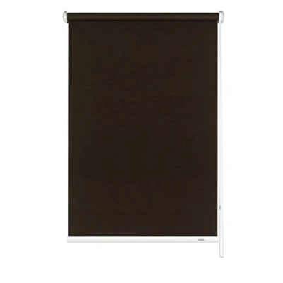 Immagine di GARDINIA Tenda a rullo con catenella laterale, Installazione parete, soffitto o nicchia, Trasparente, Opaca, Kit di montaggio incluso, Marrone scuro, 52 x 180 cm (LxA)