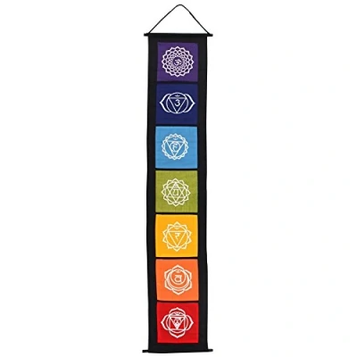 Immagine di Something Different Banner Simbolo Chakra, Tessuto, Multicolore, 29 x 0.2 154 cm