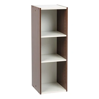 Immagine di Iris Ohyama, Libreria/scaffale per armadietto a 3 livelli/mobili laterali/scaffale salvaspazio, Modulare, Altezza mensola regolabile 3,2 cm, Ufficio, Casa Space Saving Shelf UB 9030 Marrone