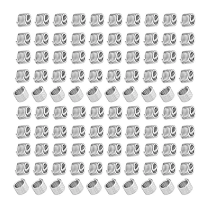 Immagine di 100Pcs riparazione in Acciaio Inossadabile Filettati Inserti, kit di inserti filettatura tipo Helicoil, metrico M6 x 1,0 1,5 D