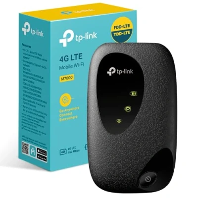 Immagine di TP Link (Nuovo) M7000 Saponetta 4G LTE Cat4 150Mbps, WiFi N300Mbps, Router con SIM, Portatile, Batteria Ricaricabile, Configurazione Semplice, Red DOT Design Award, Versione 2023