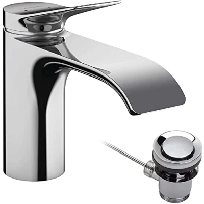 Immagine di hansgrohe Vivenis Miscelatore monocomando lavabo 80 con saltarello, bianco opaco, 75010700