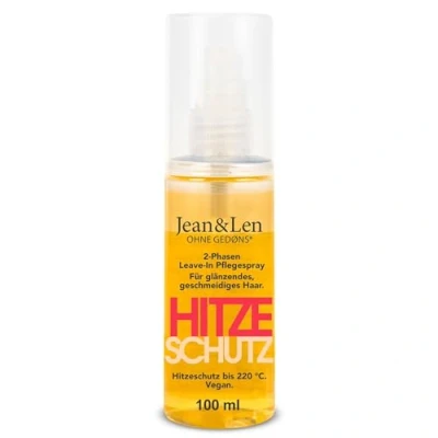 Immagine di Jean and Len Spray a 2 fasi Leave In per ogni tipo di capelli, protegge i capelli dai danni dal calore fino 220C, formula anti crespo, senza parabeni e siliconi, vegani, 100 ml